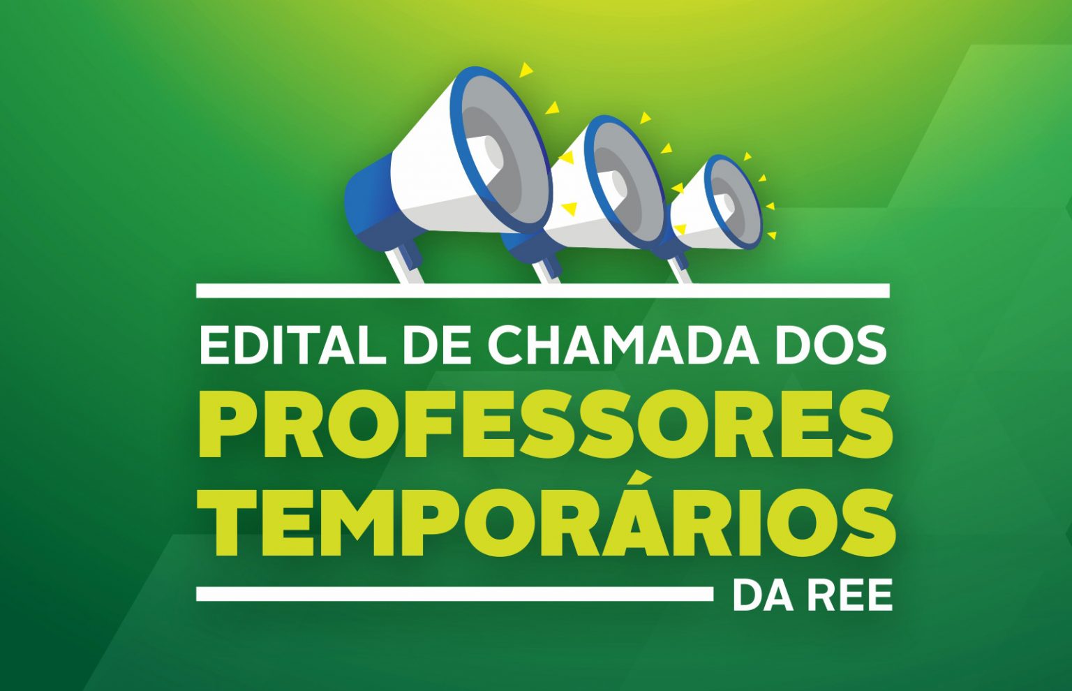 edital de chamada dos professores temporários da REE.